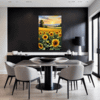 Sunset Sunflower Fields Dining Room Demo