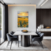 Sunset Sunflower Fields Dining Room Demo