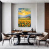 Sunset Sunflower Fields Dining Room Demo