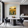 Sunset Sunflower Fields Dining Room Demo