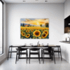 Sunset Sunflower Fields Dining Room Demo