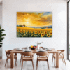Sunset Sunflower Fields Dining Room Demo