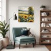 Sunset Sunflower Fields Living Room Demo