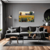 Sunset Sunflower Fields Living Room Demo