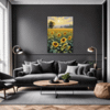 Sunset Sunflower Fields Living Room Demo