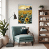 Sunset Sunflower Fields Living Room Demo