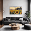 Sunset Sunflower Fields Living Room Demo