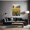Sunset Sunflower Fields Living Room Demo