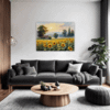 Sunset Sunflower Fields Living Room Demo