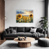 Sunset Sunflower Fields Living Room Demo