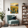 Sunset Sunflower Fields Living Room Demo
