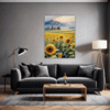 Sunset Sunflower Fields Living Room Demo