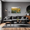 Sunset Sunflower Fields Living Room Demo