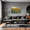 Sunset Sunflower Fields Living Room Demo