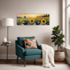 Sunset Sunflower Fields Living Room Demo