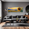 Sunset Sunflower Fields Living Room Demo