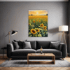 Sunset Sunflower Fields Living Room Demo