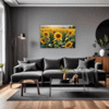 Sunset Sunflower Fields Living Room Demo