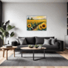 Sunset Sunflower Fields Living Room Demo