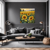 Sunset Sunflower Fields Living Room Demo