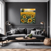 Sunset Sunflower Fields Living Room Demo