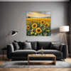 Sunset Sunflower Fields Living Room Demo