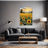 Sunset Sunflower Fields Living Room Demo