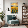 Sunset Sunflower Fields Living Room Demo