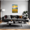 Sunset Sunflower Fields Living Room Demo