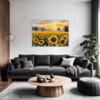 Sunset Sunflower Fields Living Room Demo