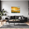 Sunset Sunflower Fields Living Room Demo