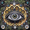 Black and White Surreal Human Eye with Zodiac Mandala Art Print