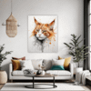 Tailless Ginger Manx Living Room Demo