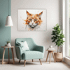 Tailless Ginger Manx Living Room Demo