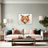Tailless Ginger Manx Living Room Demo
