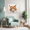 Tailless Ginger Manx Living Room Demo