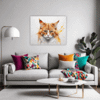 Tailless Ginger Manx Living Room Demo