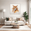 Tailless Ginger Manx Living Room Demo