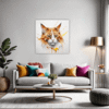 Tailless Ginger Manx Living Room Demo