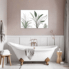 Tall Snake Plant Foliage Bathroom Demo