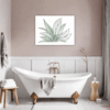 Tall Snake Plant Foliage Bathroom Demo