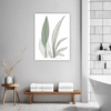 Tall Snake Plant Foliage Bathroom Demo