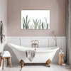Tall Snake Plant Foliage Bathroom Demo