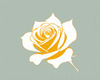 Minimalist Line Art of a Rose Bud About to Bloom