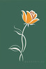 Minimalist Line Art of a Rose Bud About to Bloom