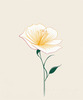 Minimalist Line Art of a Rose Bud About to Bloom