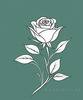 Minimalist Line Art of a Rose Bud About to Bloom