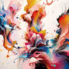Tranquil Abstract Color Exploration on Color Field Canvas
