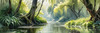 Printable Art of a Tranquil Forest Pond with Weeping Willows