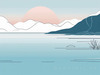 Minimalist Coastal Horizon Line Drawing